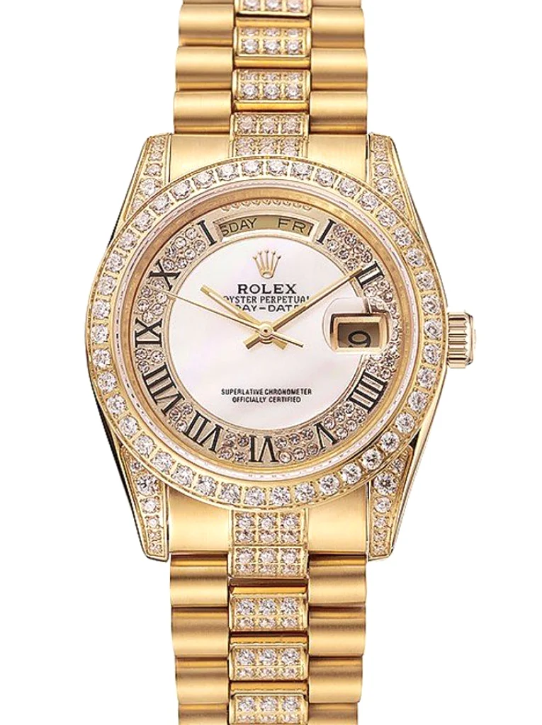 Superclone Rolex Day-Date 37mm White Dial 1453958 - Bestter Watches