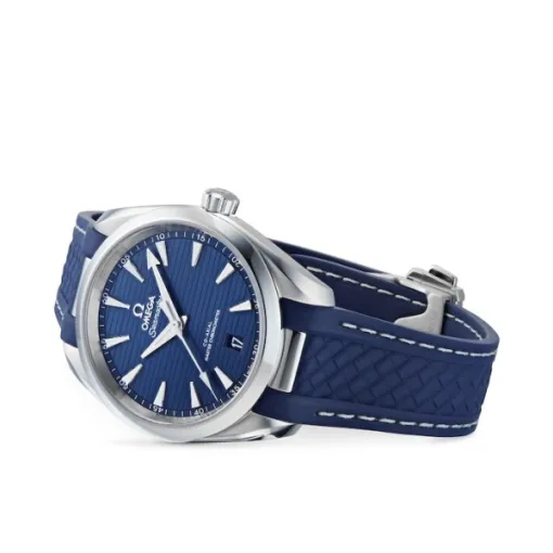 Omega Seamaster Aqua Terra Men Automatic Blue Rubber Watch O22012382003001 - Bestter Watches
