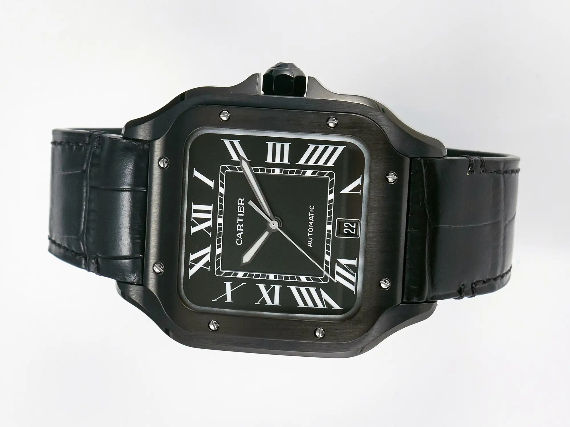 Cartier Santos de Cartier Men Automatic Black Rubber Watch WSSA0039 - Bestter Watches