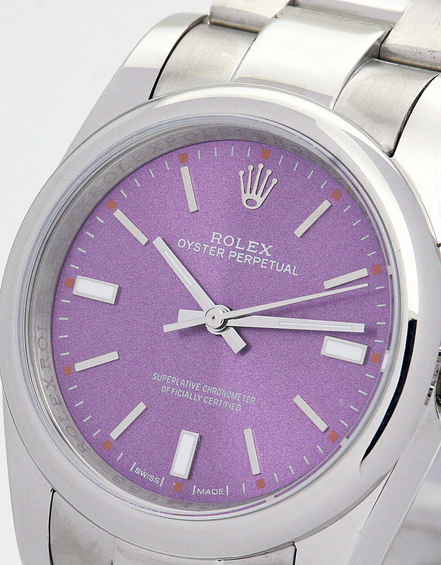 Rolex Oyster Perpetual Lady 31mm Purple Dial 177200 - Bestter Watches