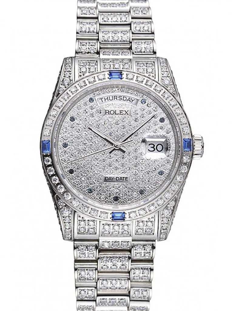 Superclone Rolex Day-Date 37mm Diamond Dial 621613 - Bestter Watches