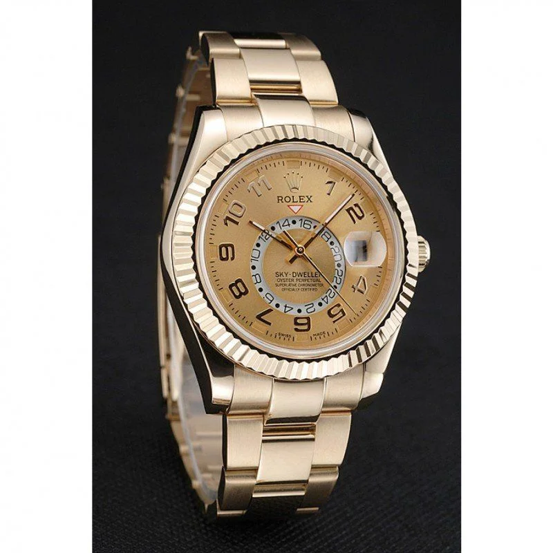 Rolex Sky-Dweller 41mm Gold Dial 80243 - Bestter Watches