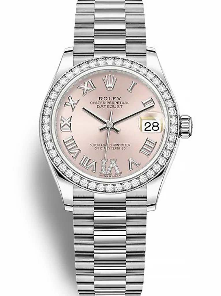 Rolex Datejust 31mm Pink set with diamonds Dial 278384RBR - Bestter Watches