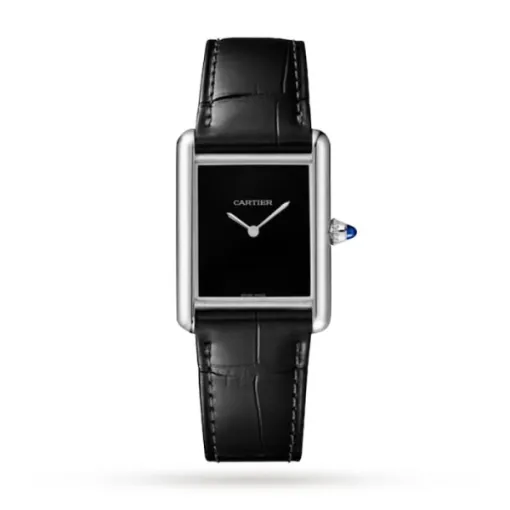 Cartier Tank Must Women Quartz Black Alligator Watch WSTA0072 - Bestter Watches