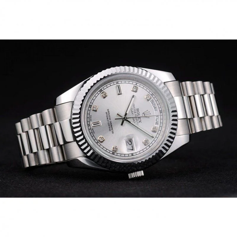 Superclone Rolex Day-Date 40mm Silver Dial 41995 - Bestter Watches