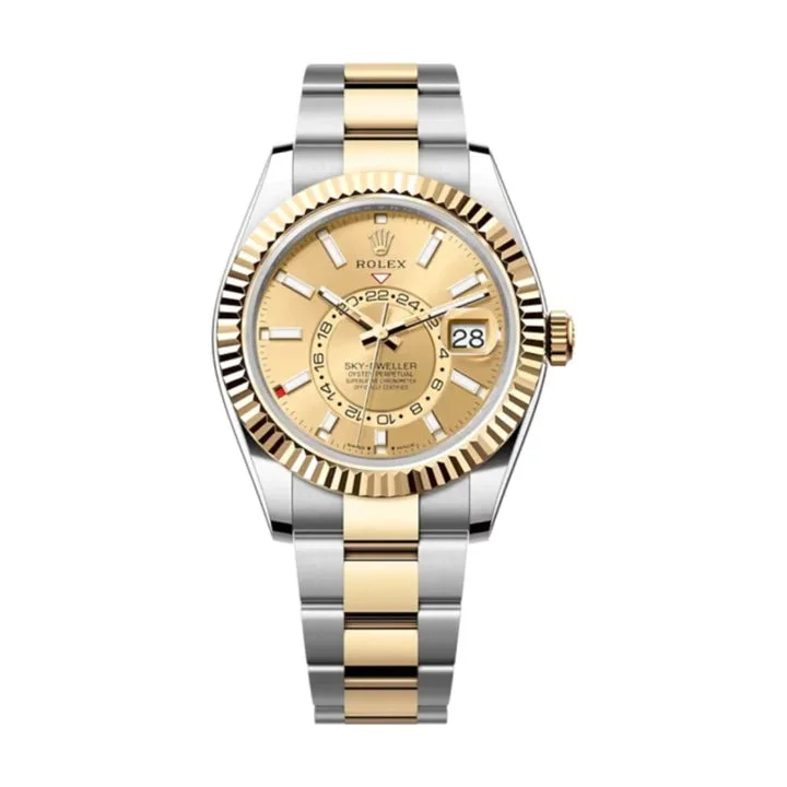 Superclone Rolex Sky-Dweller 42 mm Champagne Dial 336933 - Bestter Watches