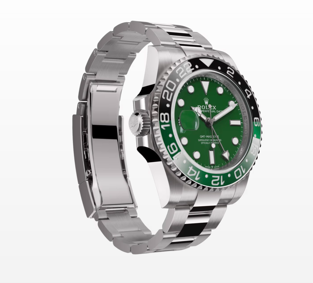 Superclone Rolex GMT-Master II 40 mm 126729VTNR Oyster “Absinthe” - Bestter Watches