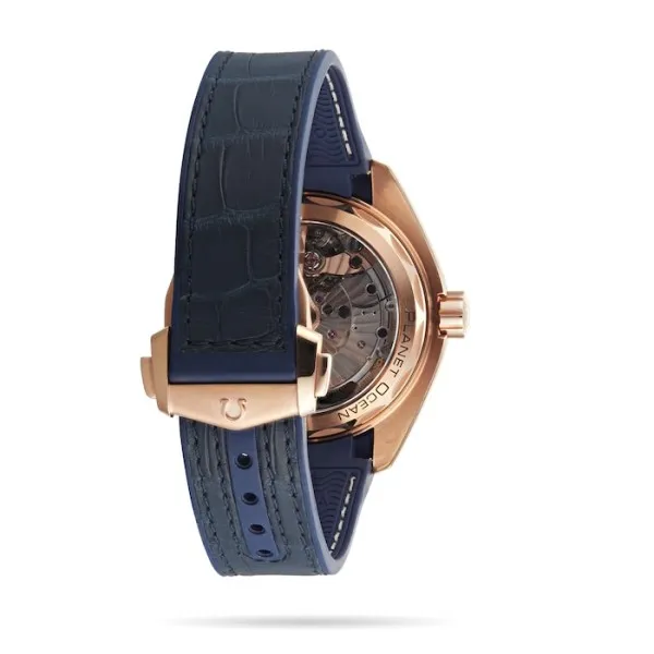 Omega Planet Ocean Men Automatic Blue Leather Watch O21563442103001 - Bestter Watches