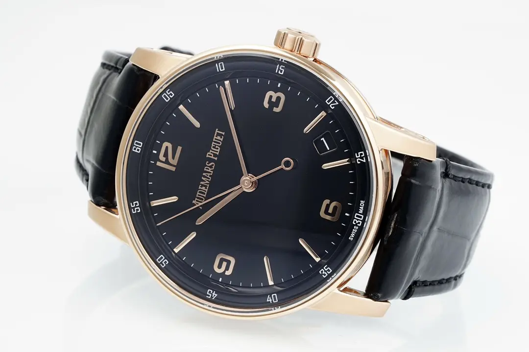 watch Audemars Piguet CODE 11.59 Blue Dial Three-Hand Automatic Watch   Rose Gold and Stainless Steel, 41mm - Bestter Watches