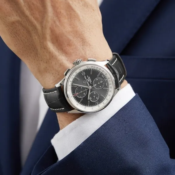 Breitling Premier Men Automatic Black Crocodile Watch A13315351B1P1 - Bestter Watches