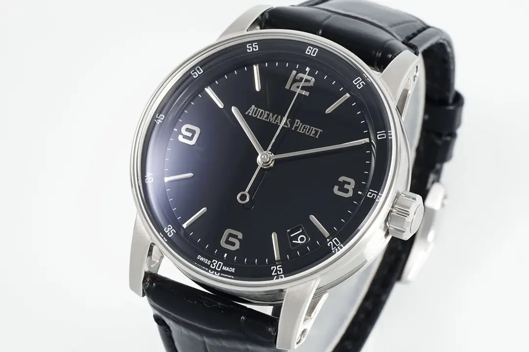 watch Audemars Piguet CODE 11.59 Blue Dial Three-Hand Automatic Watch   41mm Stainless Steel Case with Black Leather Strap - Bestter Watches