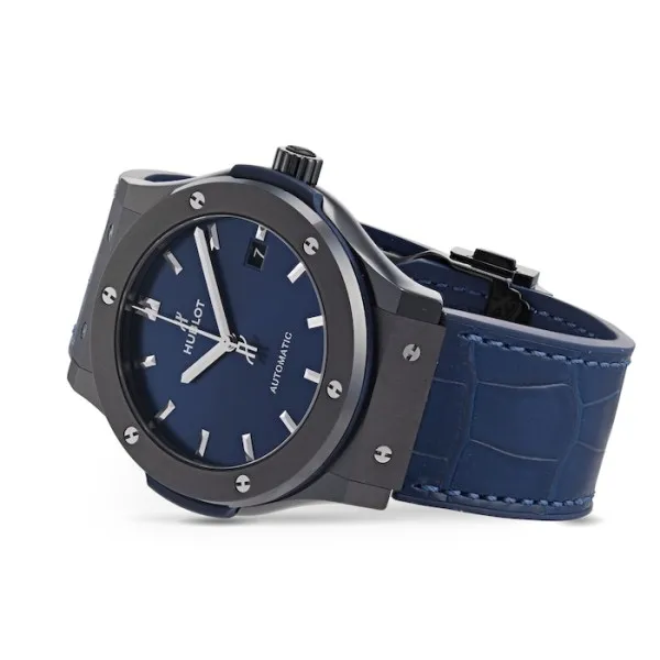 Hublot Classic Fusion Men Automatic Blue Rubber and Alligator Watch 511.CM.7170.LR - Bestter Watches