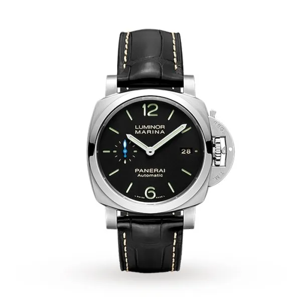 Panerai Luminor Men Automatic Black Alligator Watch PAM01392 - Bestter Watches