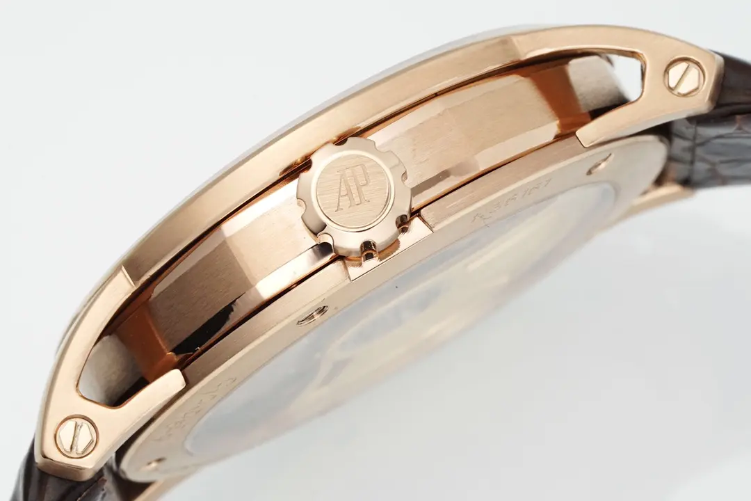 watch Audemars Piguet CODE 11.59 Blue Dial Three-Hand Automatic Watch   41mm Rose Gold Case with Brown Leather Strap - Bestter Watches