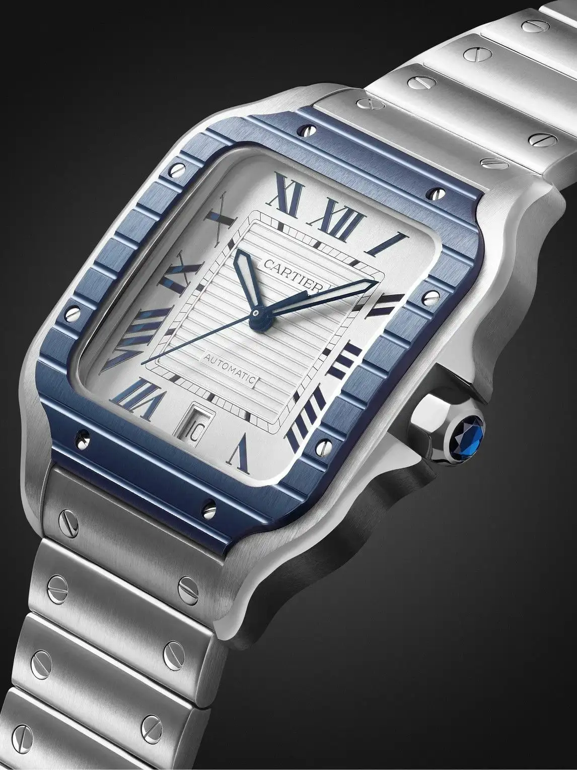 Cartier Santos de Cartier Men Automatic Grey Stainless Steel Watch WSSA0047 - Bestter Watches