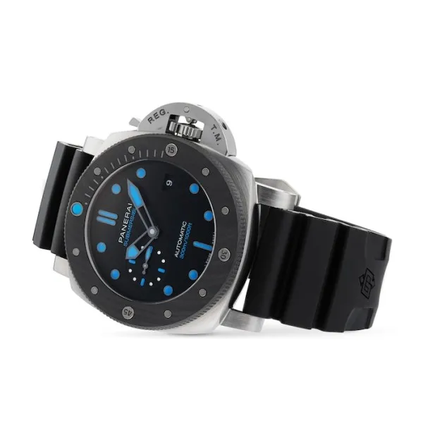 Panerai Submersible Men Automatic Black Rubber Watch PAM00799 - Bestter Watches