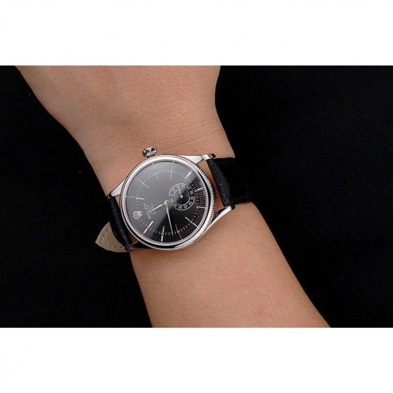 Superclone Rolex Cellini 38mm Black Dial REP016790 - Bestter Watches
