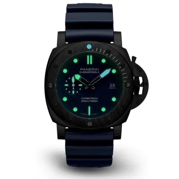 Panerai Submersible Men Automatic Blue Rubber Watch PAM01232 - Bestter Watches