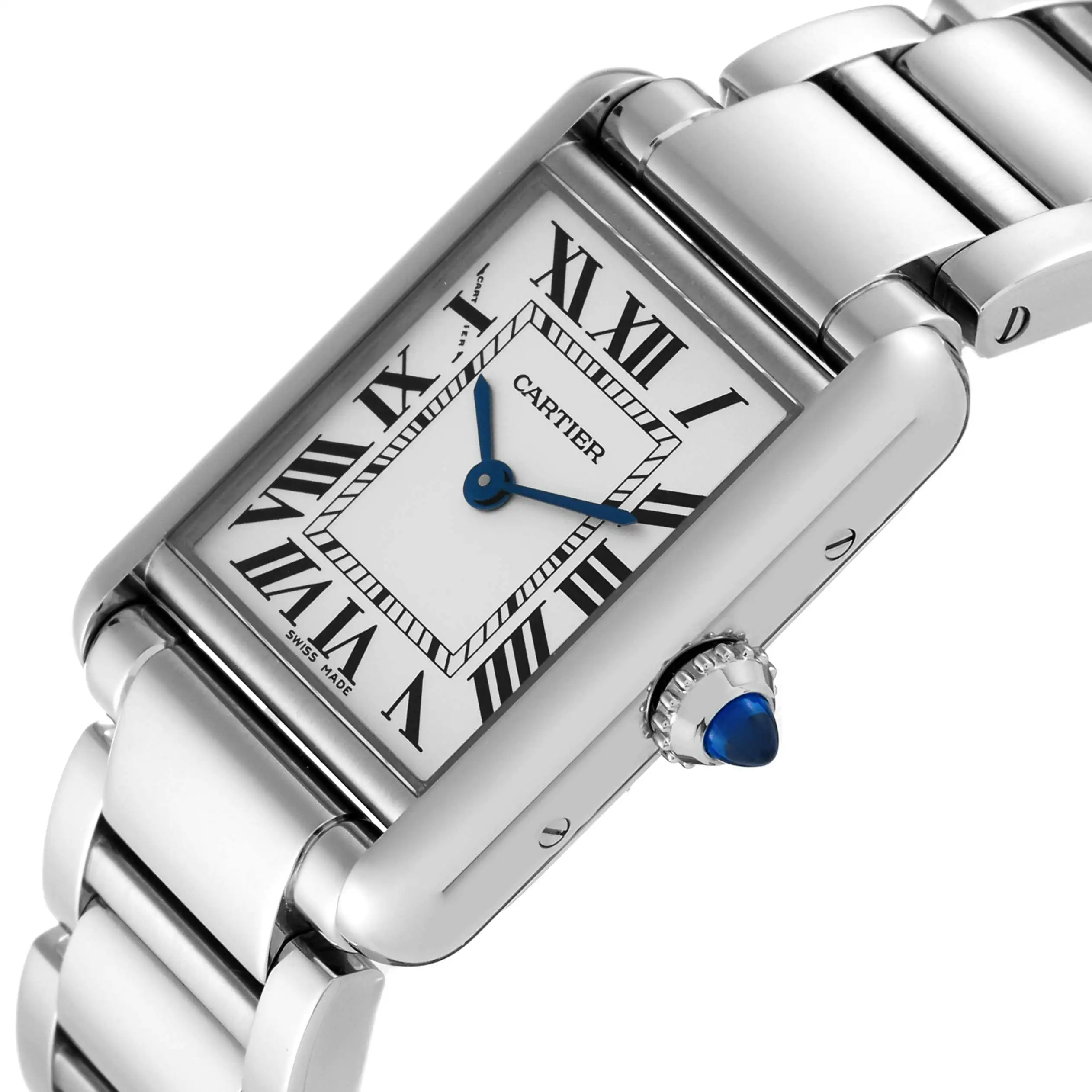 Cartier Tank Must 34 mm Women Quartz Silver Stainless Steel Watch WSTA0052 - Bestter Watches