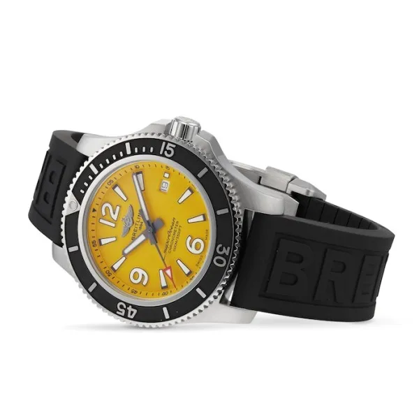 Breitling Superocean Men Automatic Yellow Rubber Watch A17367021I1S2 - Bestter Watches
