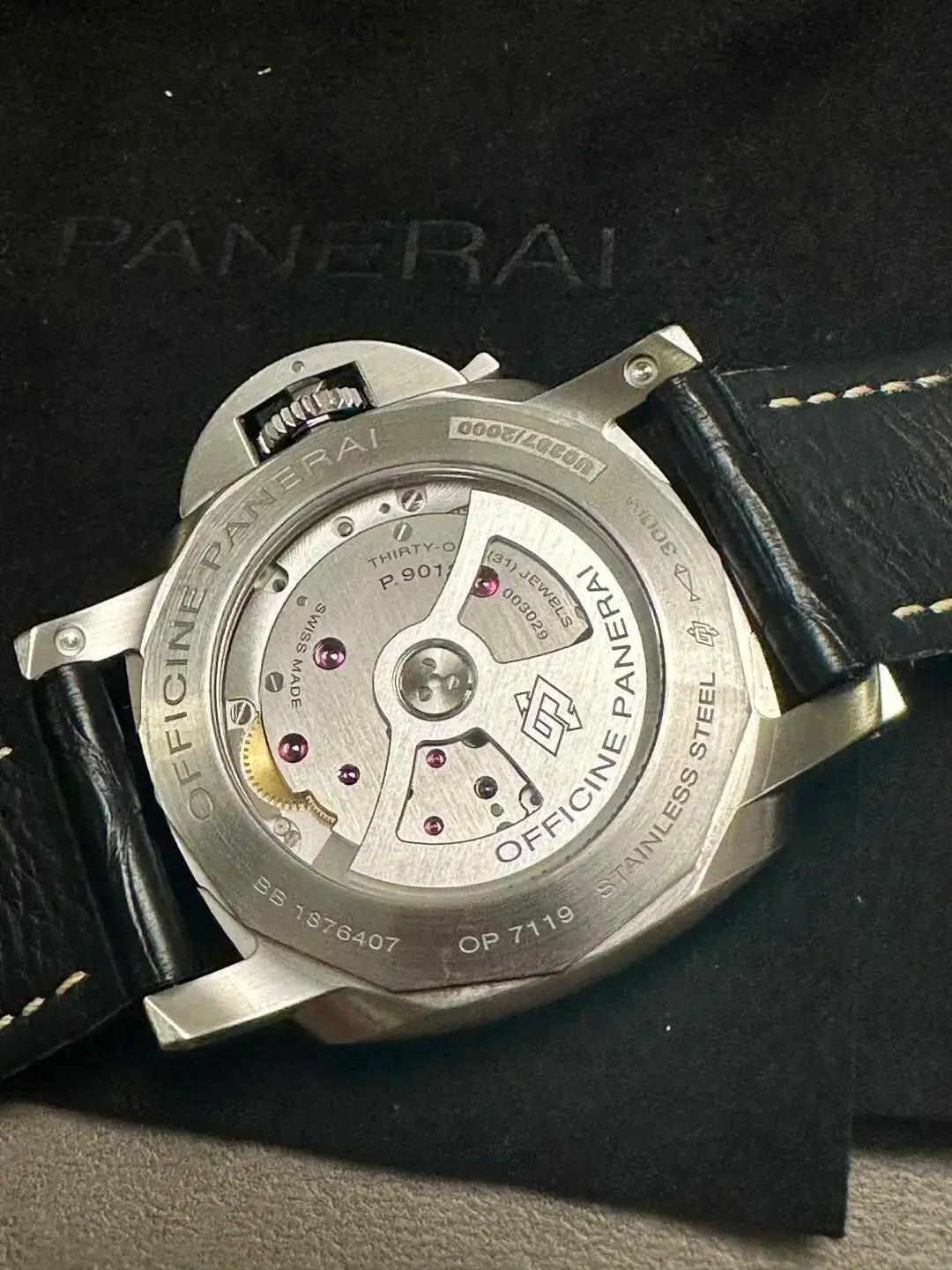 Panerai Luminor Men Automatic Black Alligator Watch PAM01321 - Bestter Watches