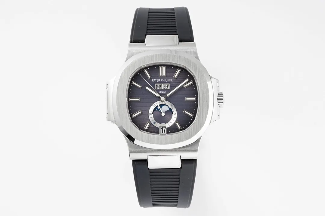 Patek Philippe Nautilus Blue Rubber Strap Watch - Bestter Watches
