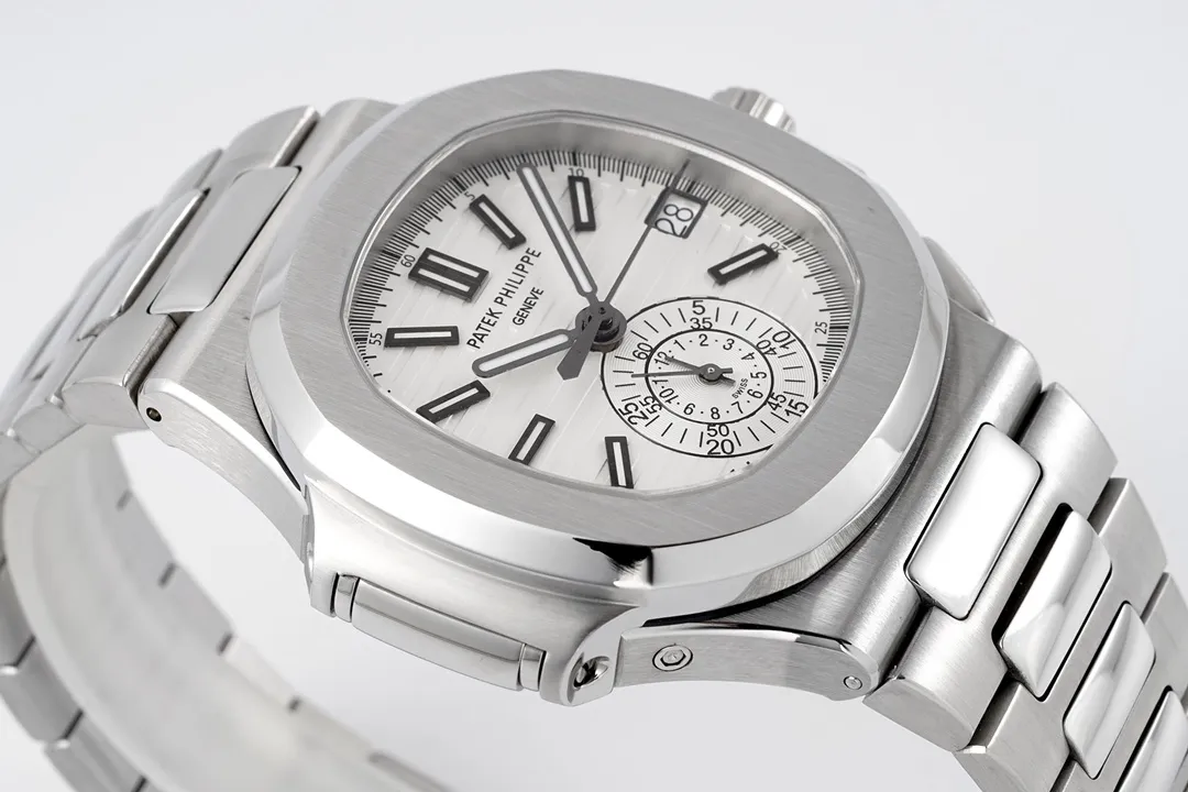 Patek Philippe Silver Nautilus Chronograph Watch - Bestter Watches
