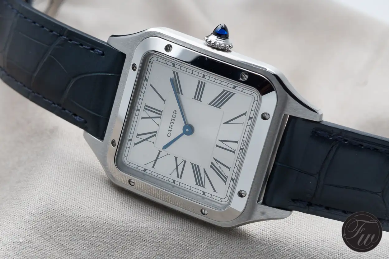 Cartier Santos-Dumont Men Automatic Silver Stainless Steel Watch WSSA0032 - Bestter Watches