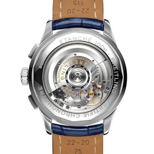 Breitling Premier Men Automatic Blue Crocodile Watch AB0118A61C1P1 - Bestter Watches