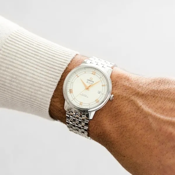 Omega De Ville Men Automatic Mother of Pearl Stainless Steel Watch O42410402002004 - Bestter Watches