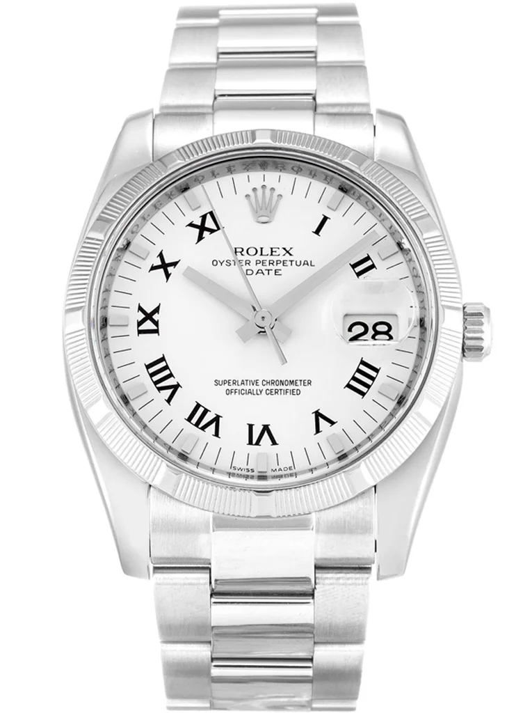 Rolex Oyster Perpetual Date 34mm White Dial 115210 - Bestter Watches