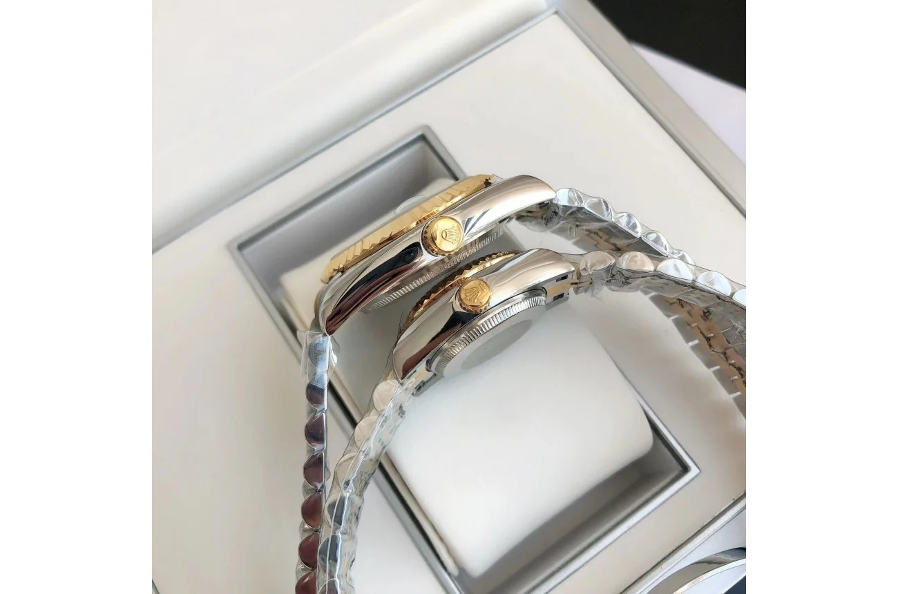 Couple Watches Rolex Datejust 36/28mm RG/SS Jub Sliver/Dia - Bestter Watches