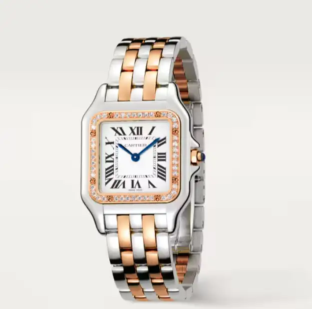 Cartier Panthère de Cartier Women Quartz Silver 18ct Rose Gold Watch W3PN0006 - Bestter Watches