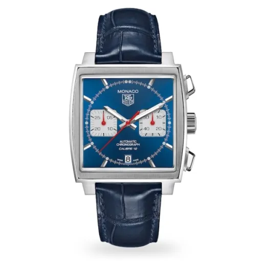 TAG Heuer Monaco Men Automatic Blue Leather Watch CAW2111.FC6183 - Bestter Watches