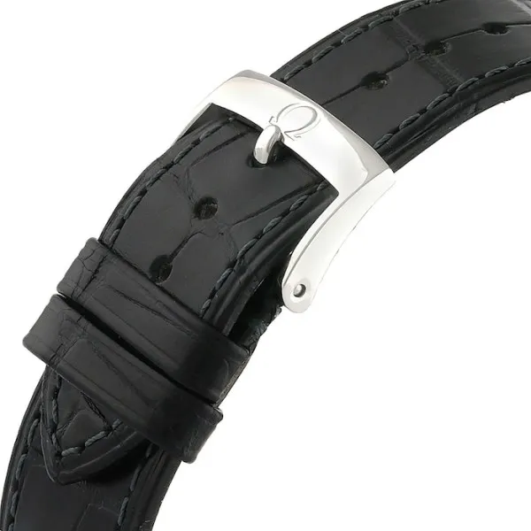 Omega De Ville Men Automatic Silver Leather Watch O42413402002001 - Bestter Watches