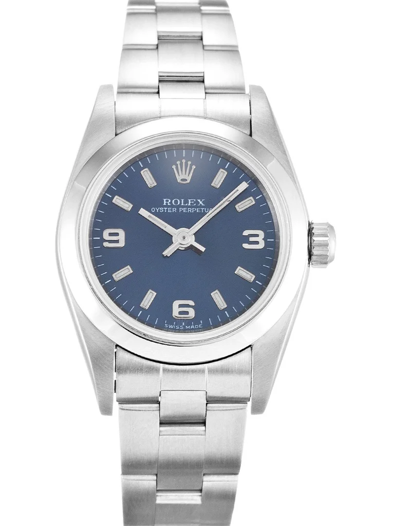 Rolex Oyster Perpetual Lady 24mm Blue Dial 76080 - Bestter Watches
