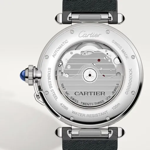 Cartier Pasha de Cartier Men Automatic Silver Alligator Watch WSPA0010 - Bestter Watches