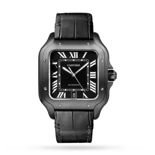 Cartier Santos de Cartier Men Automatic Black Rubber Watch WSSA0039 - Bestter Watches