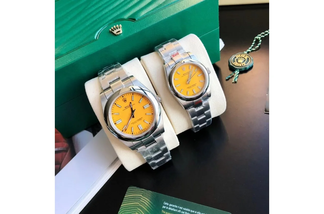 Couple Watches Rolex Oyster Perpetual 31/41mm SS/SS Yellow/Stk - Bestter Watches