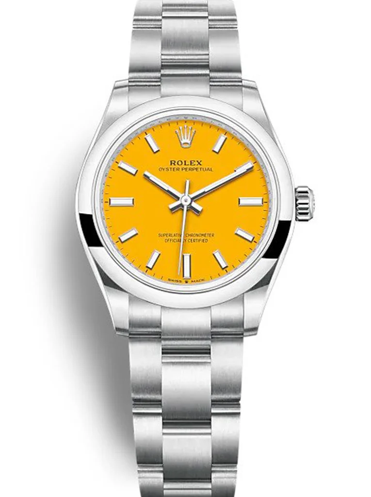 Rolex Oyster Perpetual Lady 31mm Yellow Dial 277200 - Bestter Watches