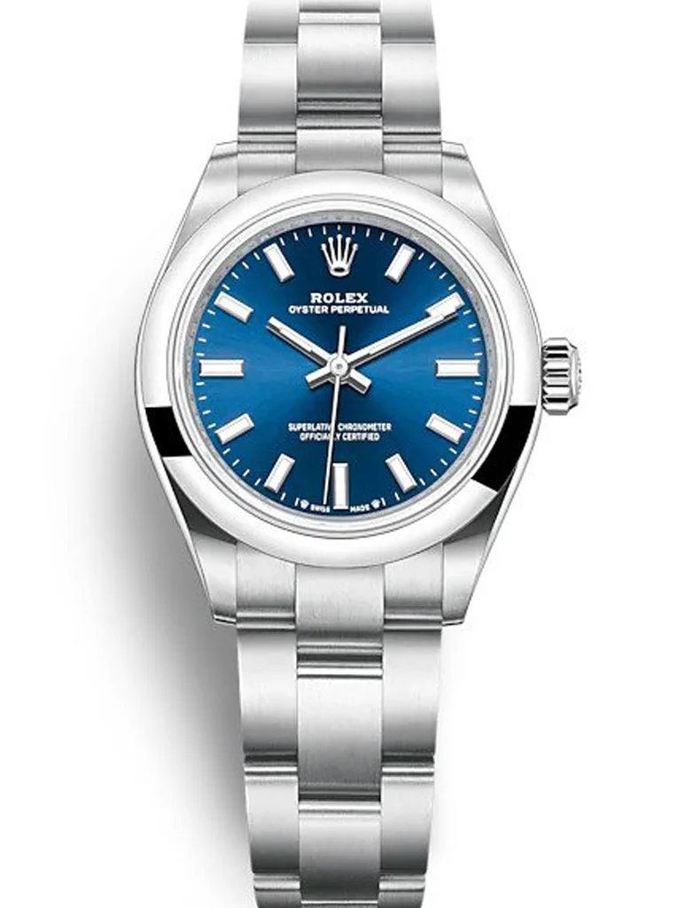 Rolex Oyster Perpetual Lady 28mm Blue Dial 276200 - Bestter Watches