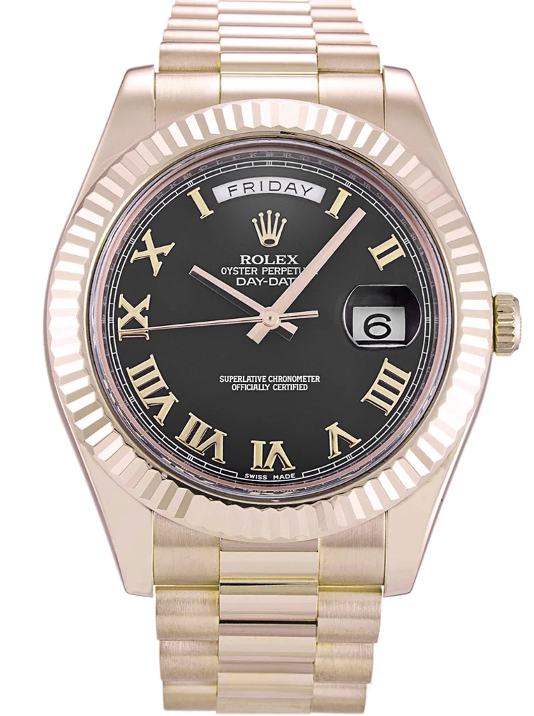 Rolex Day-Date II 40mm Black Dial 218235 - Bestter Watches
