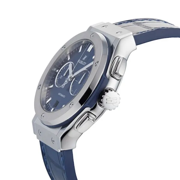 Hublot Classic Fusion Men Automatic Blue Rubber and Alligator Watch 541.NX.7170.LR - Bestter Watches