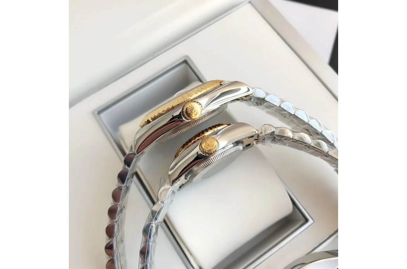 Couple Watches Rolex Datejust 36/28mm RG/SS Jub Gold/Dial - Bestter Watches