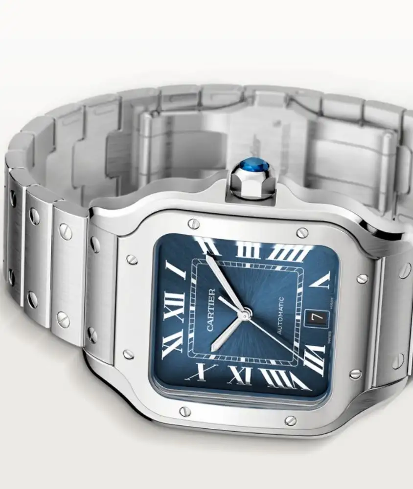 Cartier Santos de Cartier Men Automatic Blue Stainless Steel Watch WSSA0030 - Bestter Watches