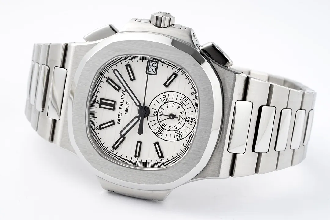 Patek Philippe Silver Nautilus Chronograph Watch - Bestter Watches