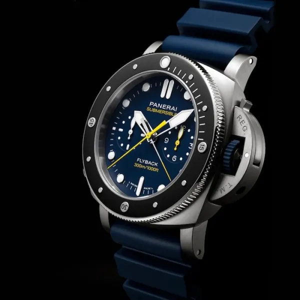 Panerai Submersible Men Automatic Blue Rubber Watch PAM01291 - Bestter Watches