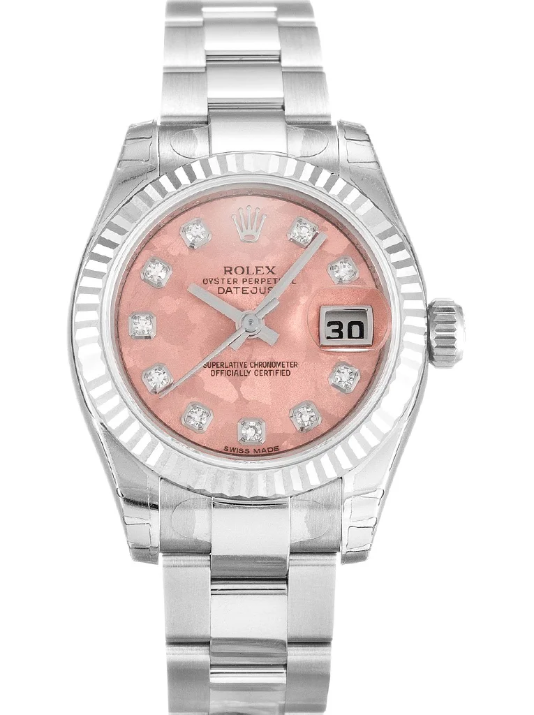 Rolex Lady-Datejust 26mm Gold Dust   Pink Dial 179174 - Bestter Watches