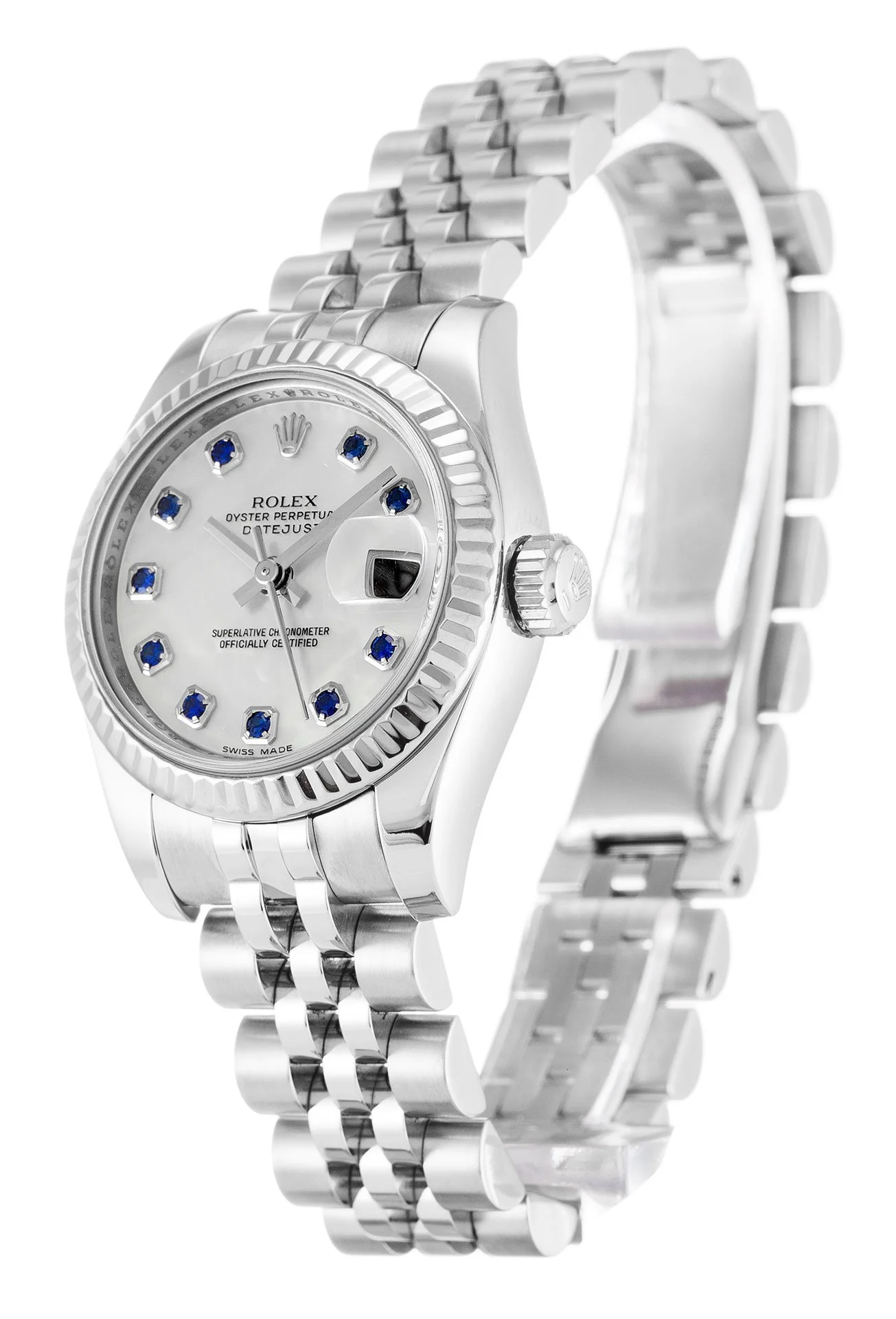 Rolex Lady-Datejust 26mm Mother Of Pearl   White Dial 179174 - Bestter Watches