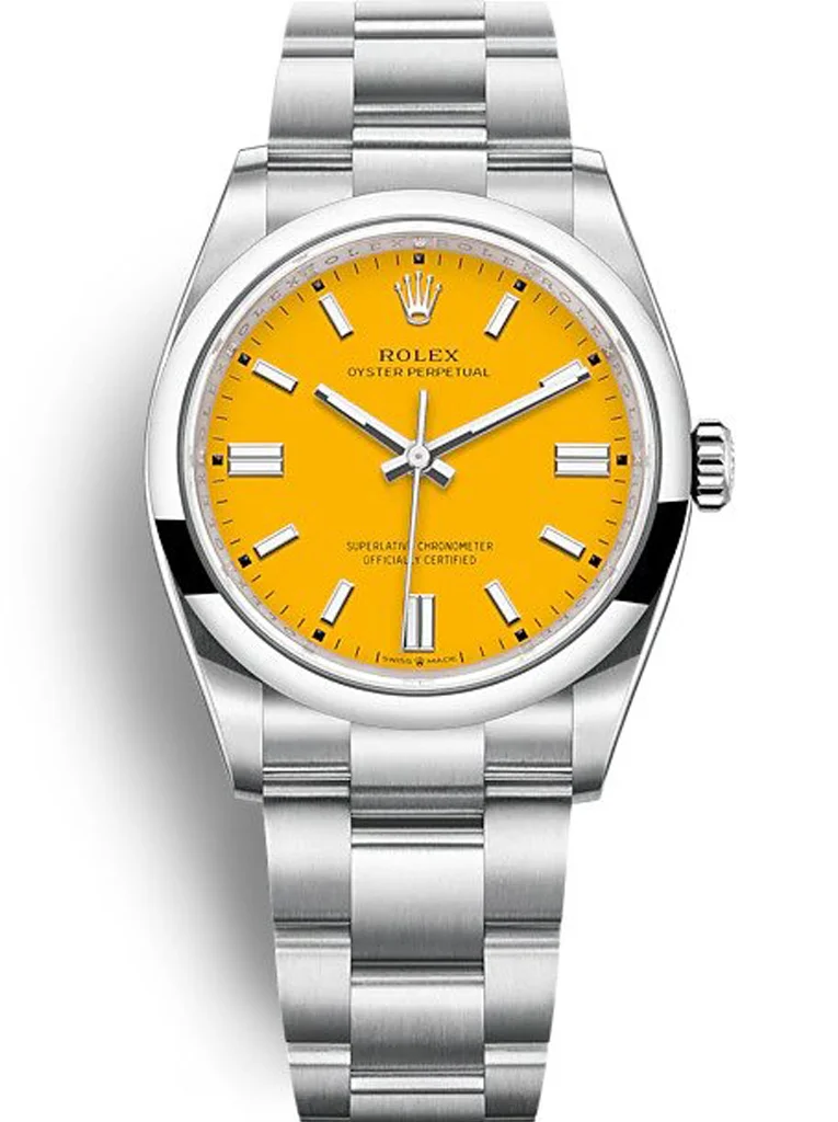 Rolex Oyster Perpetual Lady 36mm Yellow Dial 126000 - Bestter Watches